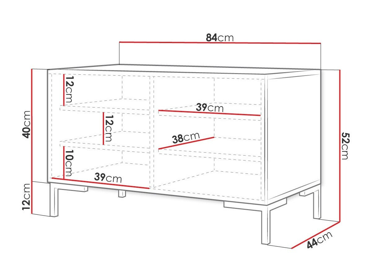 Schoenenkast Tivsoa 111 (Craft eiken + Zwart)