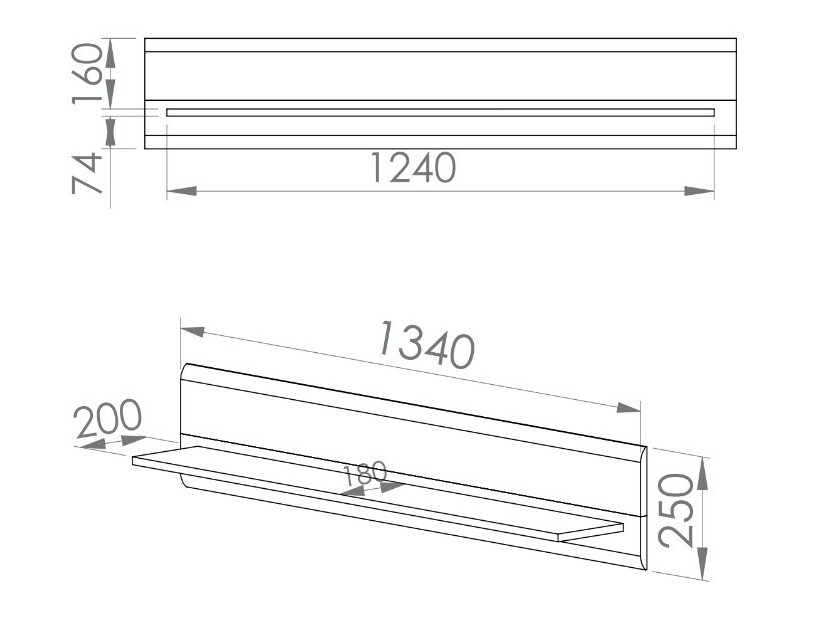 Wandplank Venleva 107