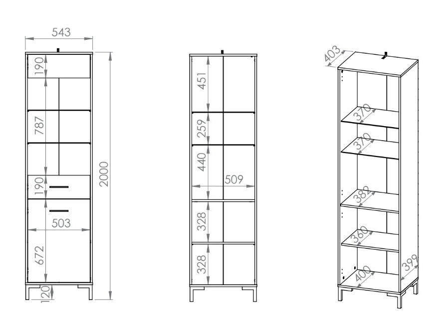 Boekenkast Larnolo 115