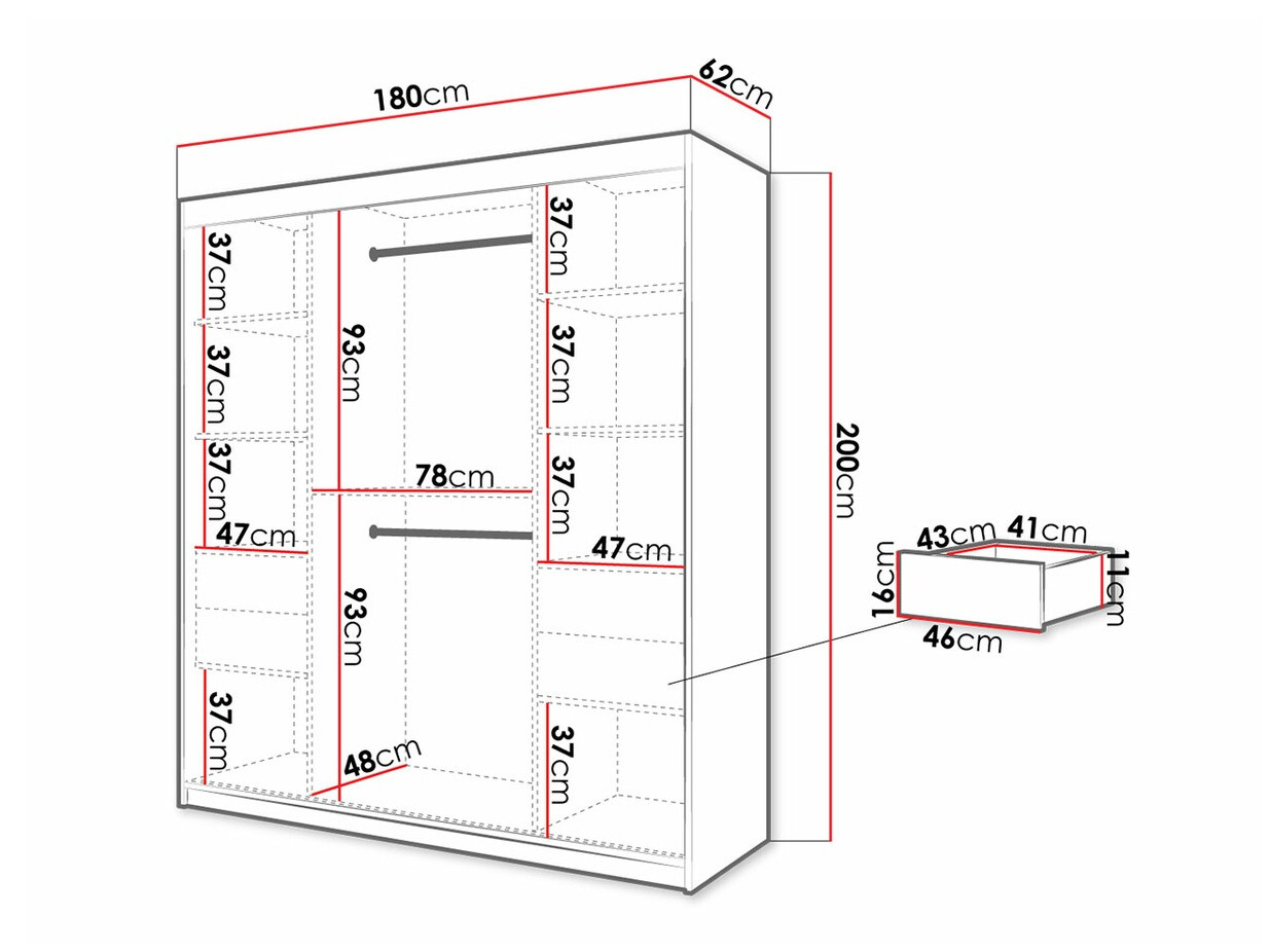 Kledingkast Hartford 283 (Artisan eiken)