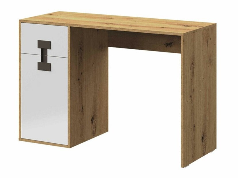 Bureau Florevi 100 (Glanzend wit + Artisan eiken)