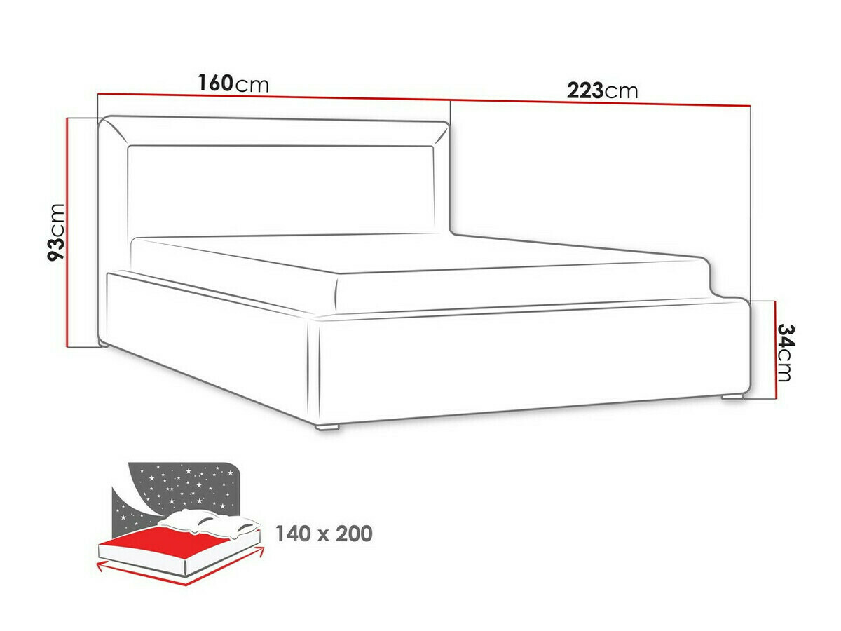 Bed Pomona 100 (Malmo 13 376)