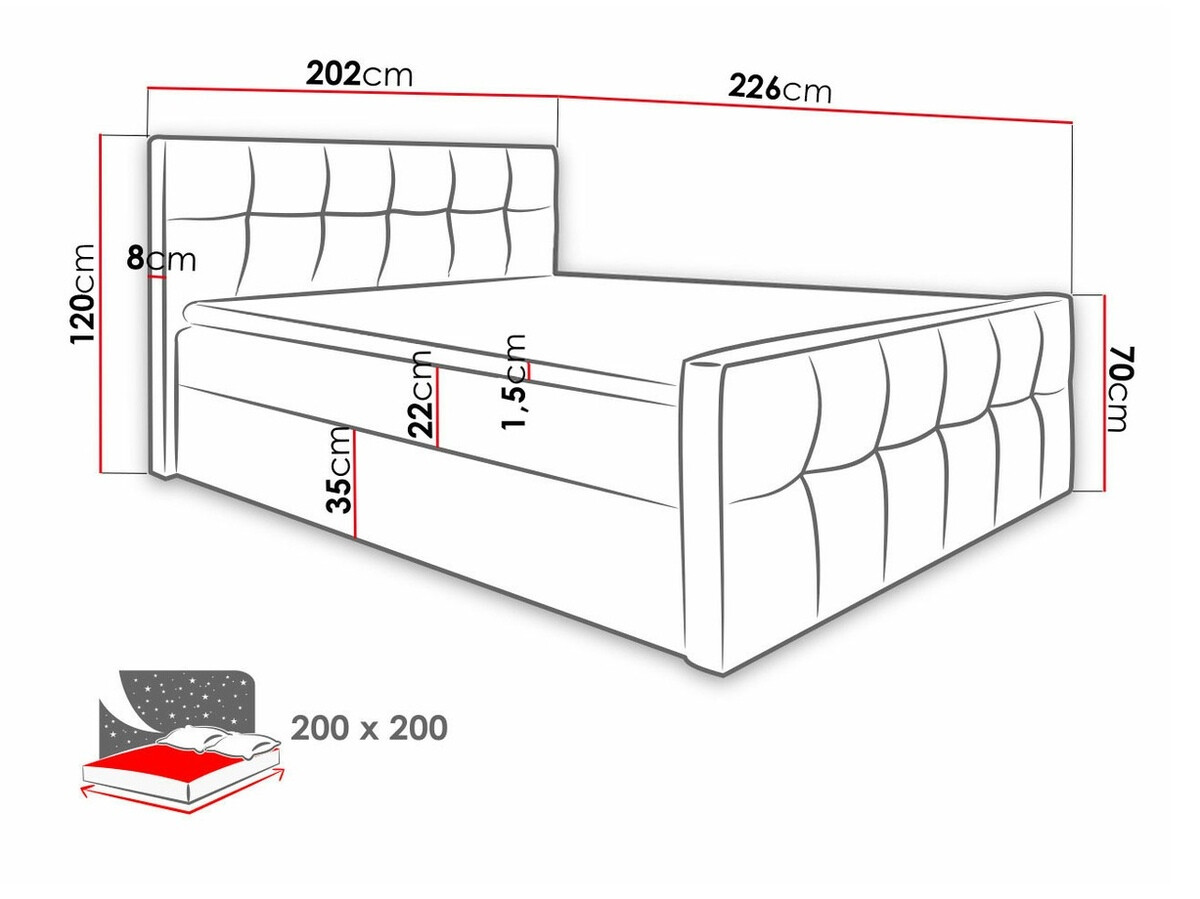 Boxspring Baltimore 138 (Soft 024)