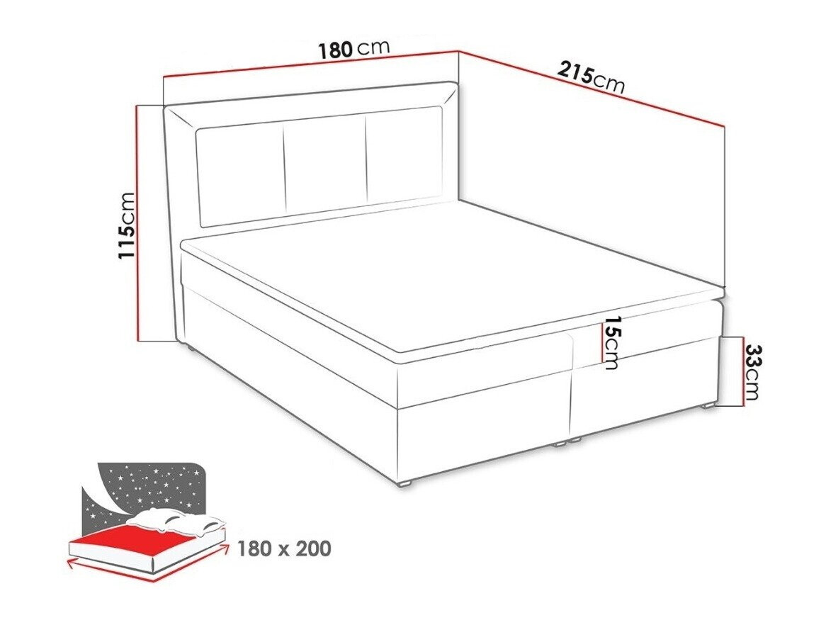 Boxspring Pomona 114 (Victoria 14 869)