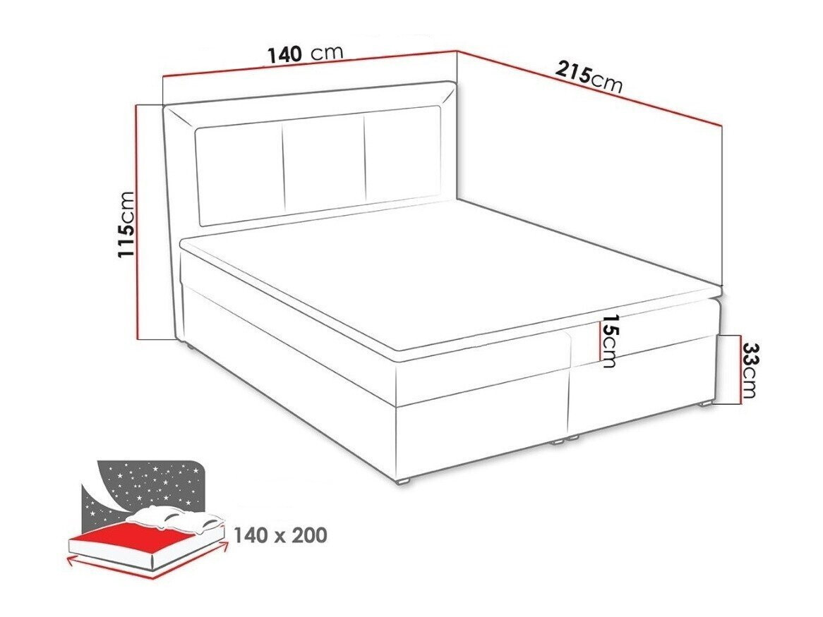 Boxspring Pomona 114 (Victoria 14 869)