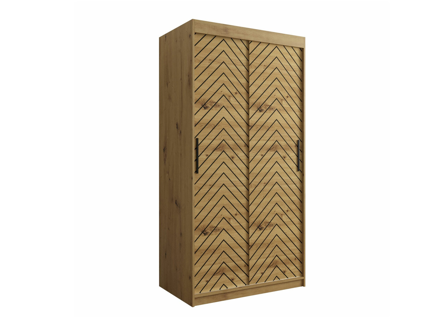 Kledingkast Hartford 306 (Artisan eiken + Zwart)