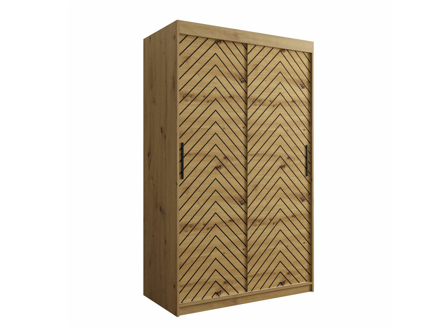 Kledingkast Hartford 308 (Artisan eiken + Zwart)