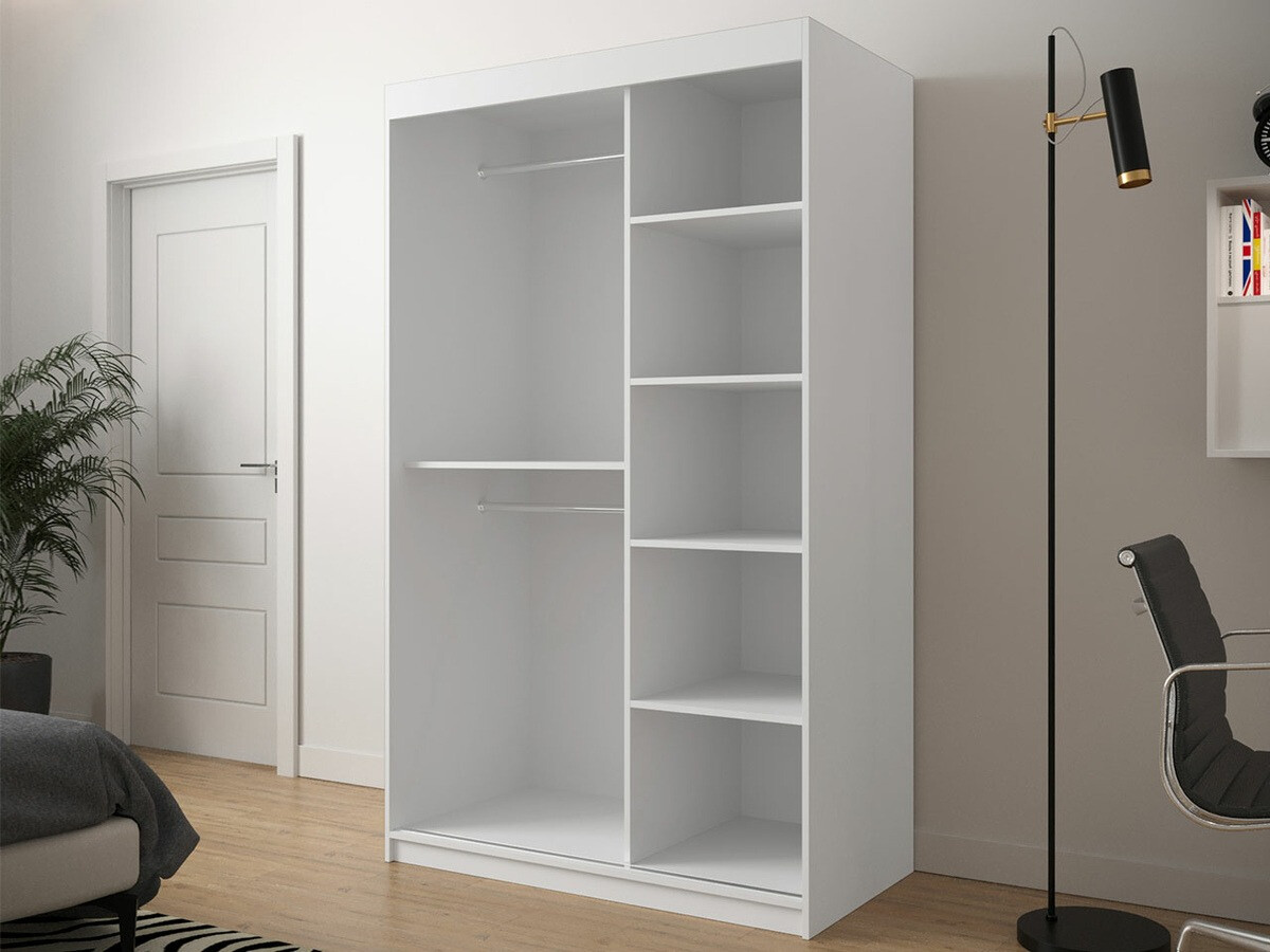 Kledingkast Hartford 308 (Wit + Zwart)