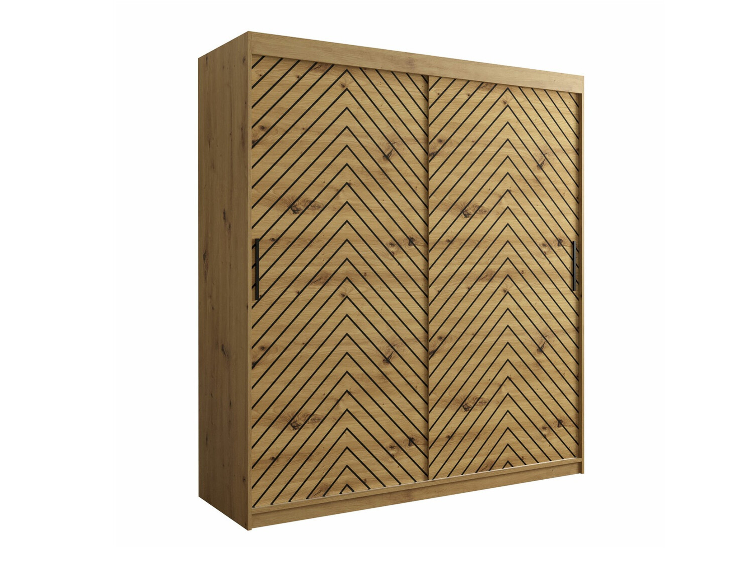 Kledingkast Hartford 312 (Artisan eiken + Zwart)