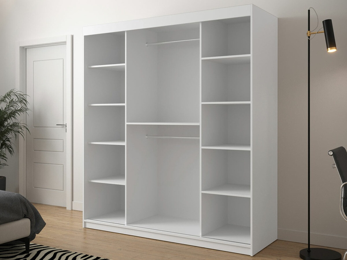 Kledingkast Hartford 312 (Wit + Zwart)