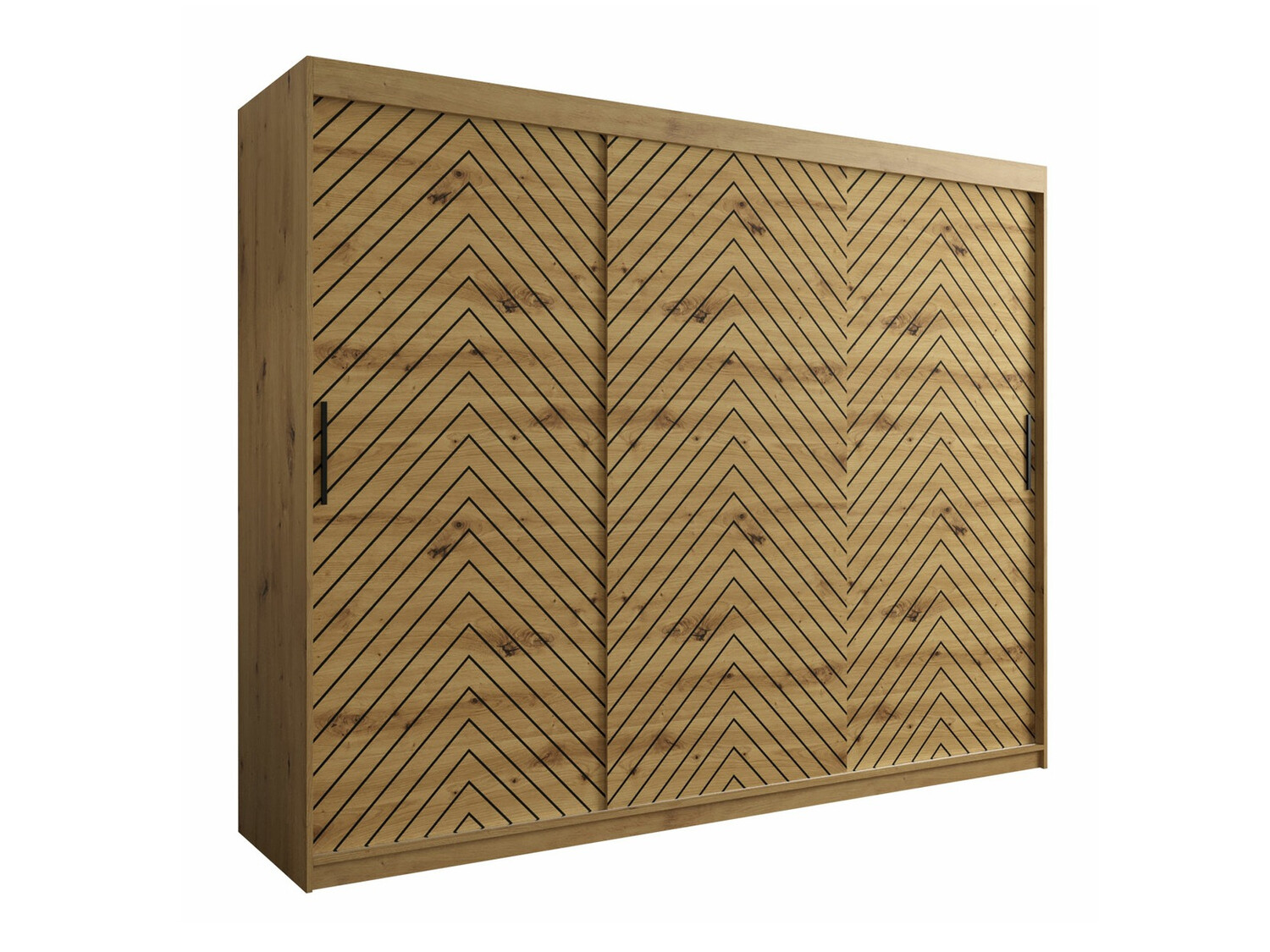 Kledingkast Hartford 316 (Artisan eiken + Zwart)