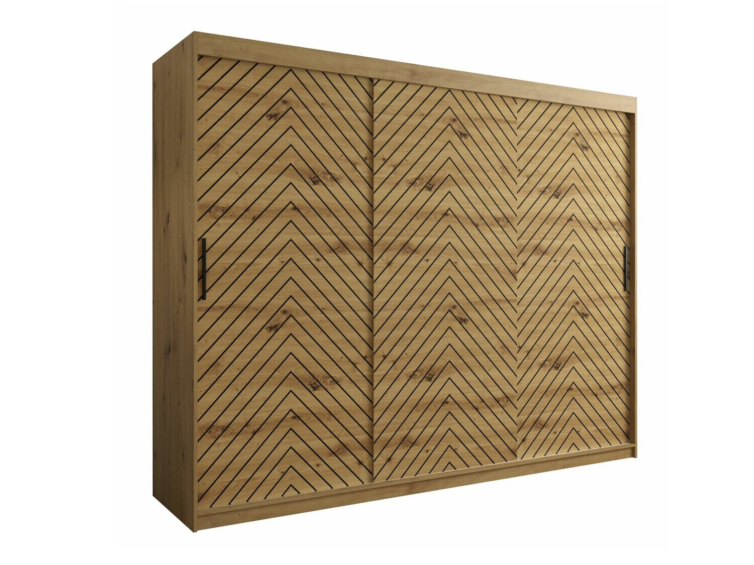 Kledingkast Hartford 316 (Artisan eiken + Zwart)