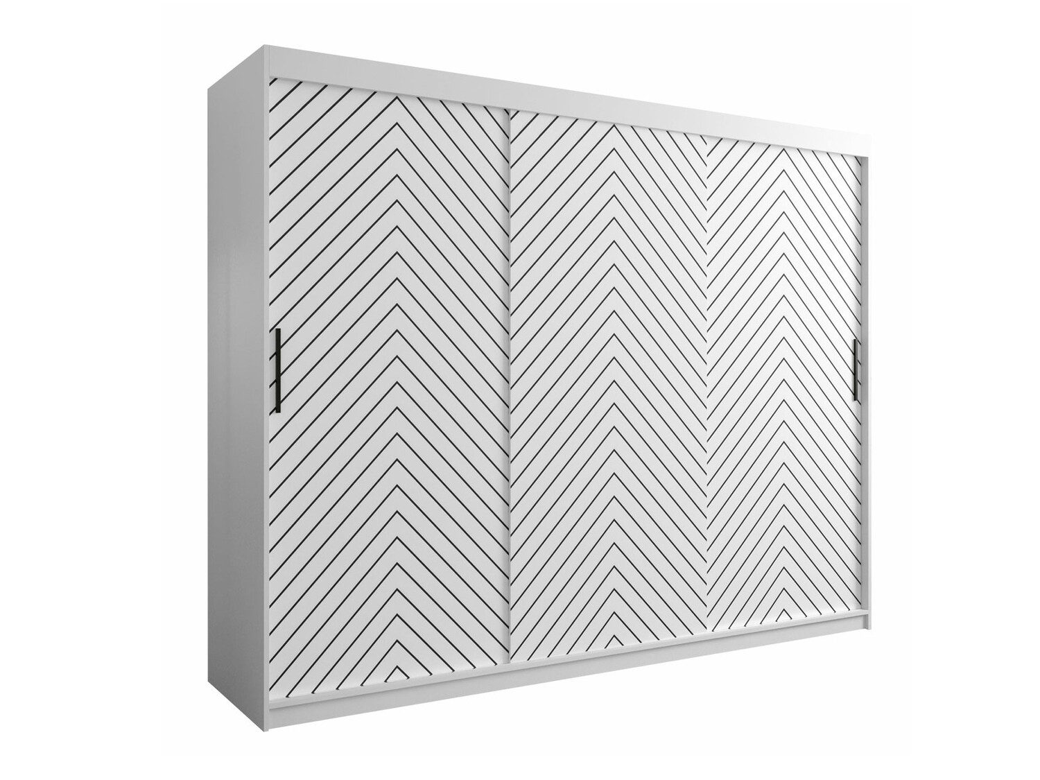 Kledingkast Hartford 316 (Wit + Zwart)