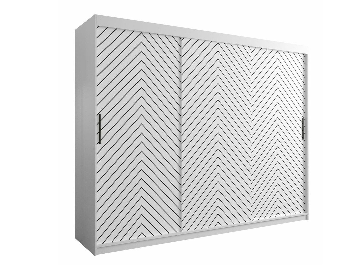 Kledingkast Hartford 316 (Wit + Zwart)