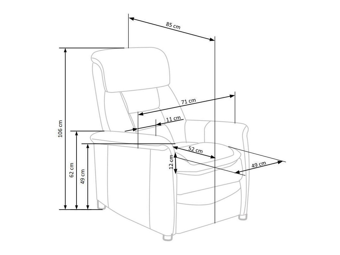 Relaxfauteuil Houston 1030 (Beige)