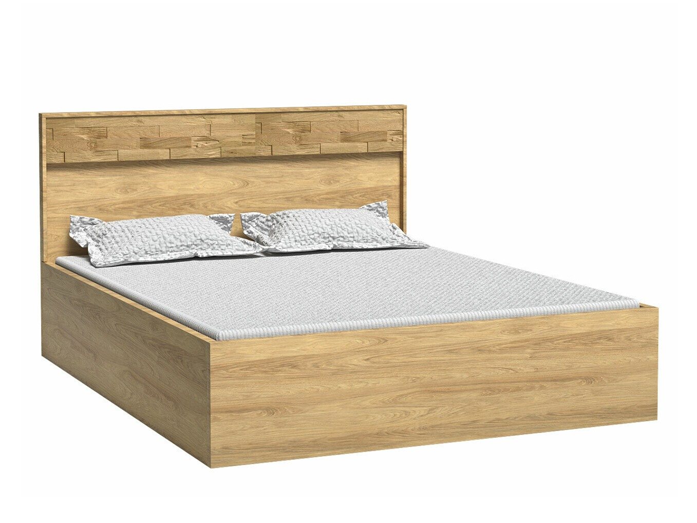 Bed Etrmoni 113 (Licht hout + Eiken)