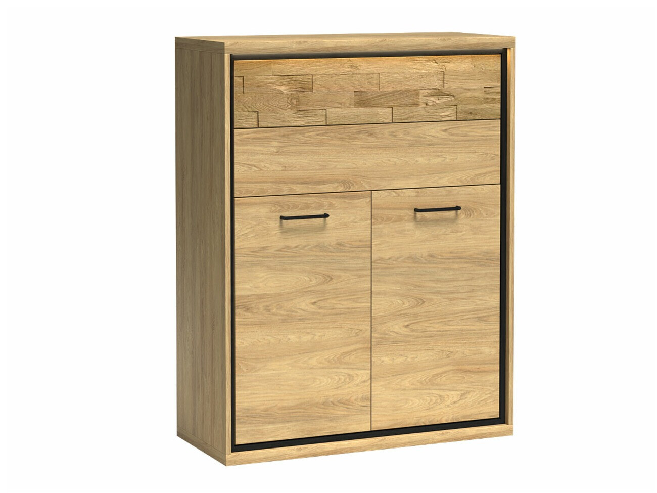 Ladekast Etrmoni 103 (Licht hout + Eiken)