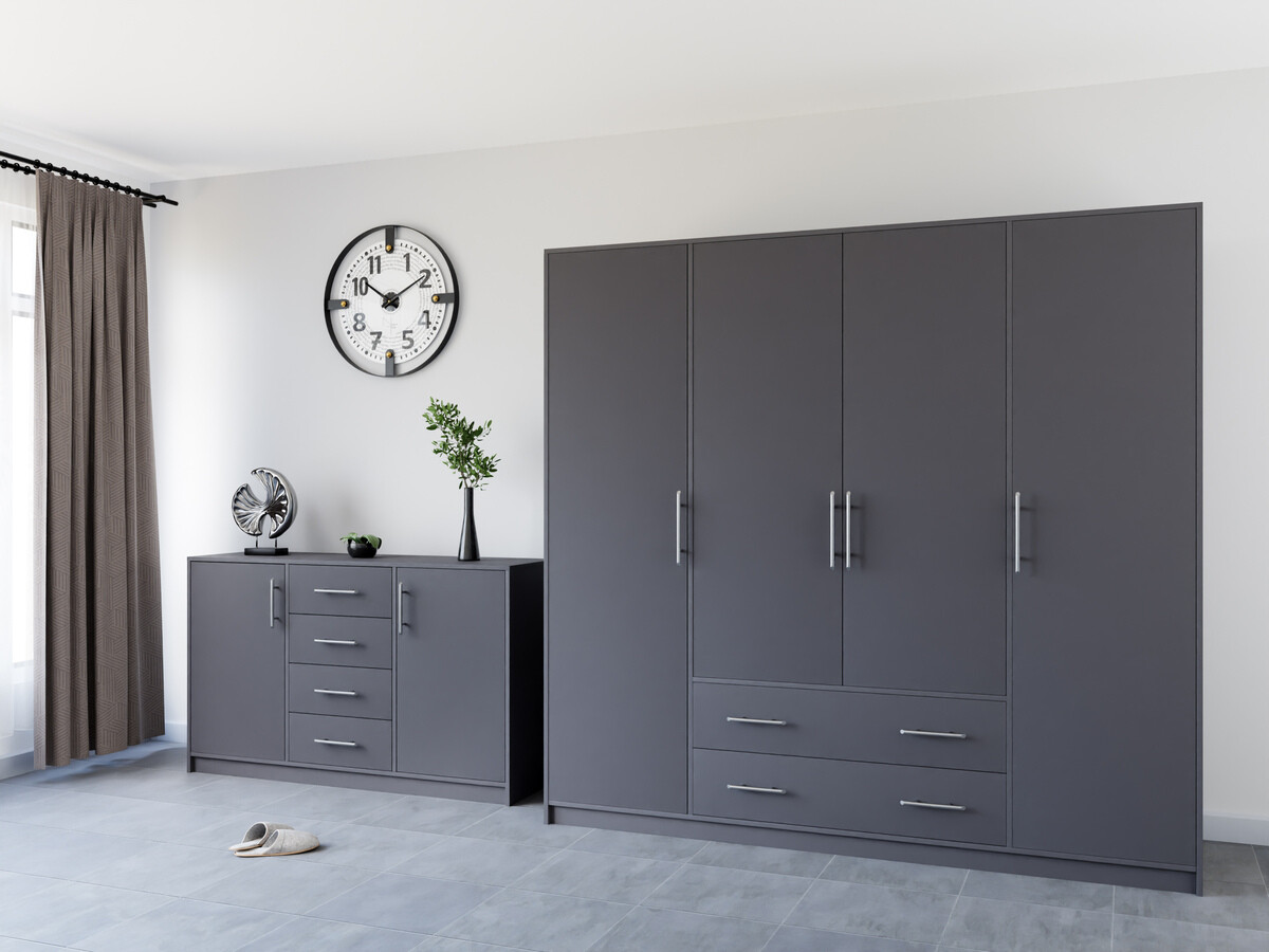 Kledingkast Cavmero 100 (Antraciet)