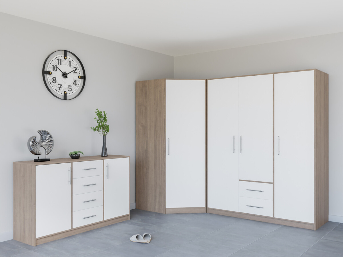 Kledingkast Cavmero 102 (Sonoma eik + Wit)