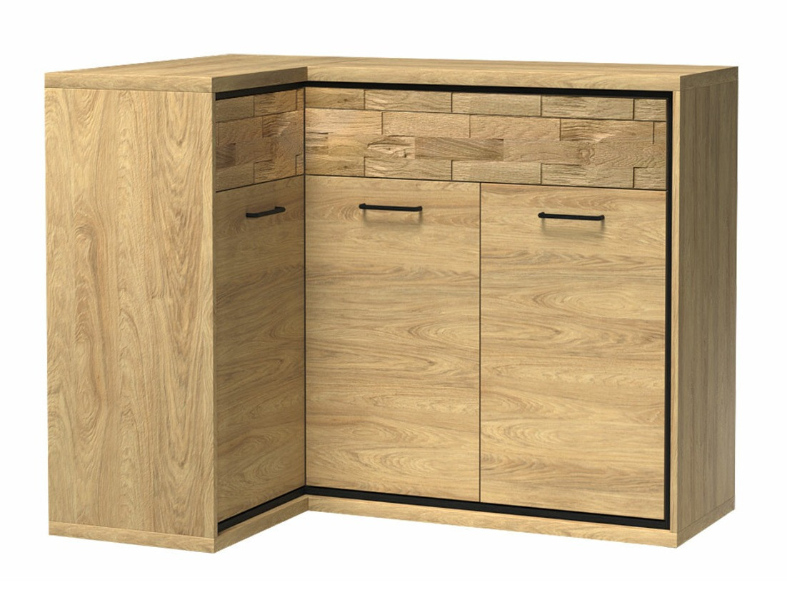 Hoekladekast Etrmoni 121 (Licht hout + Eiken)