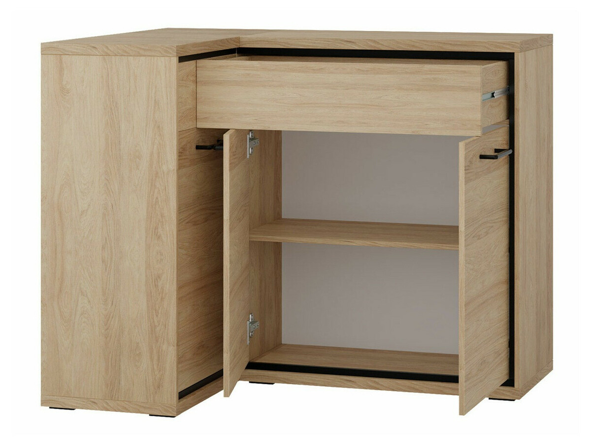 Hoekladekast Etrmoni 121 (Licht hout + Eiken)