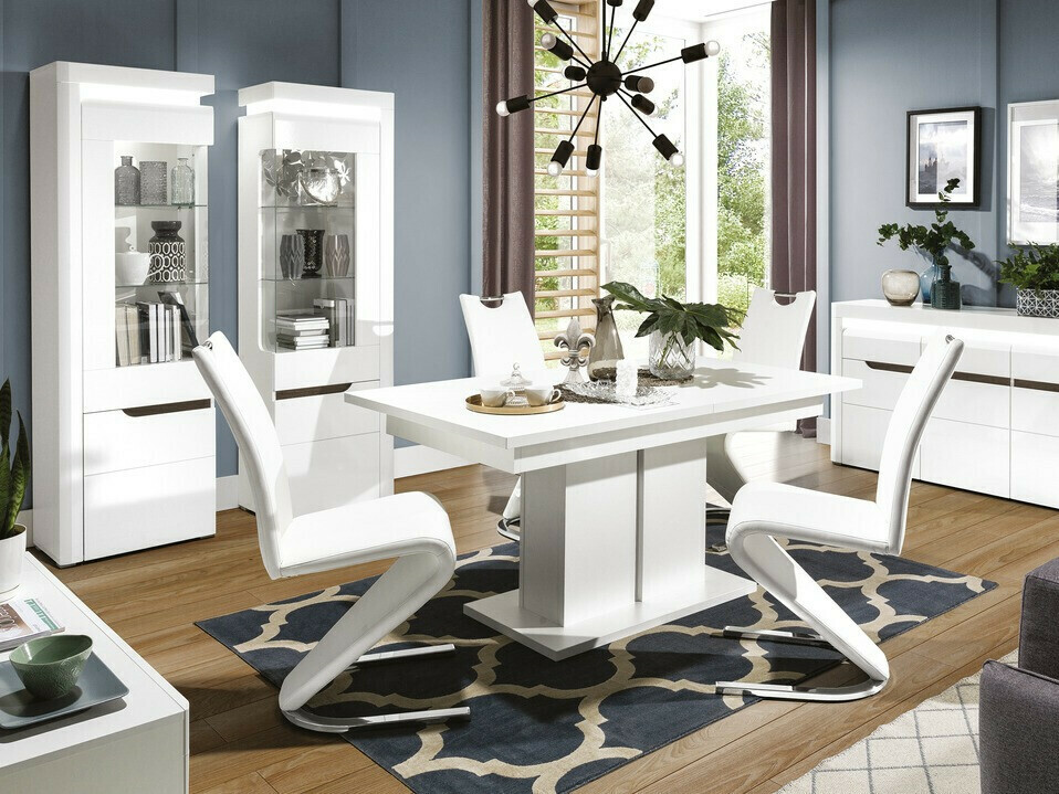 Boekenkast Revelmi 105 (Glanzend wit + Wit)