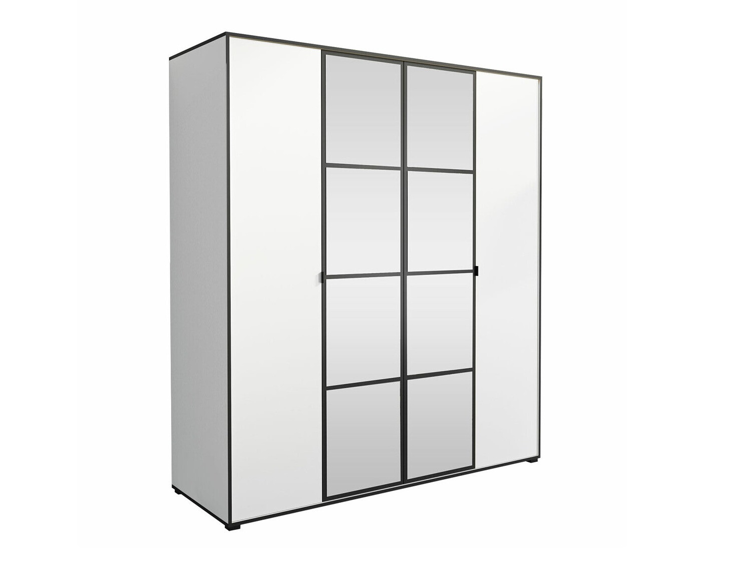 Kledingkast Toledo 117 (Wit + Zwart)