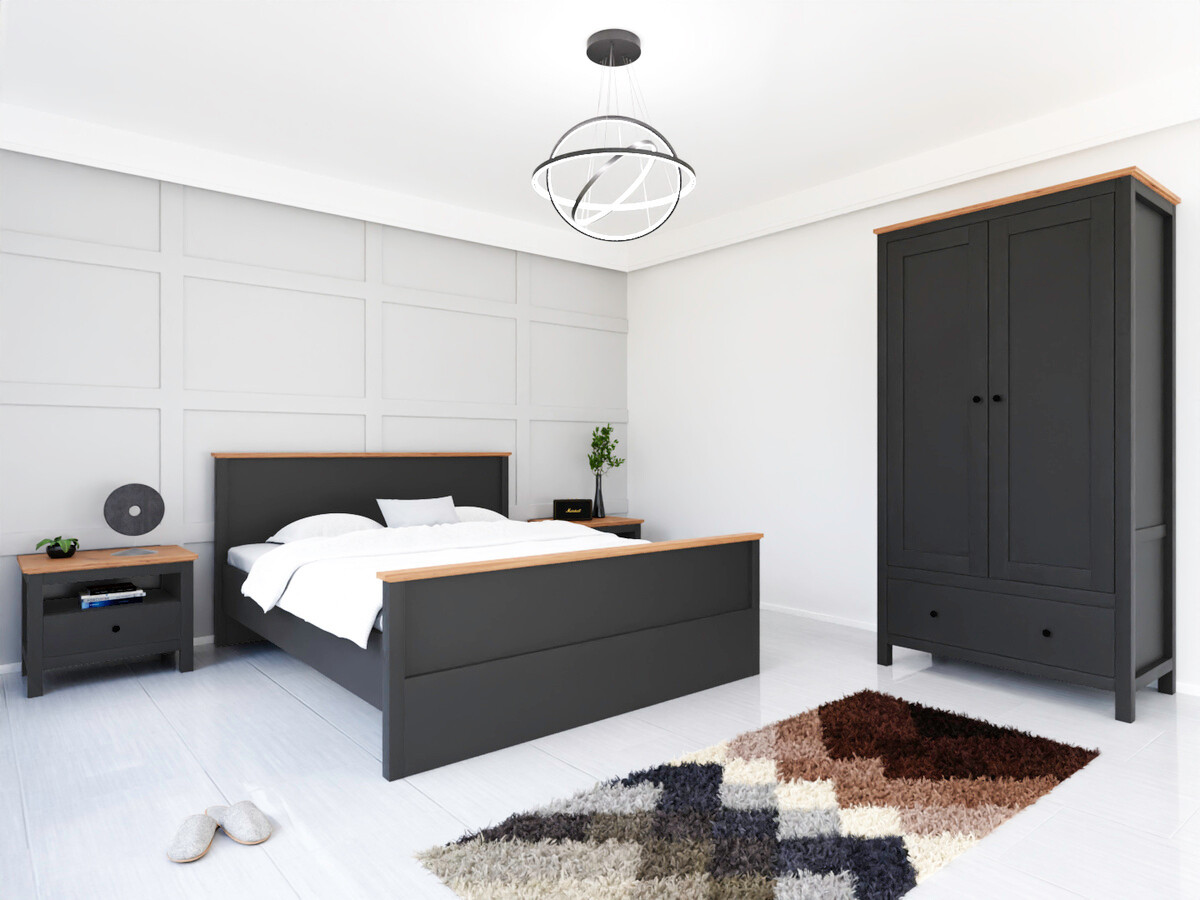 Bed Sordoro 109 (Grafiet + Artisan eiken)