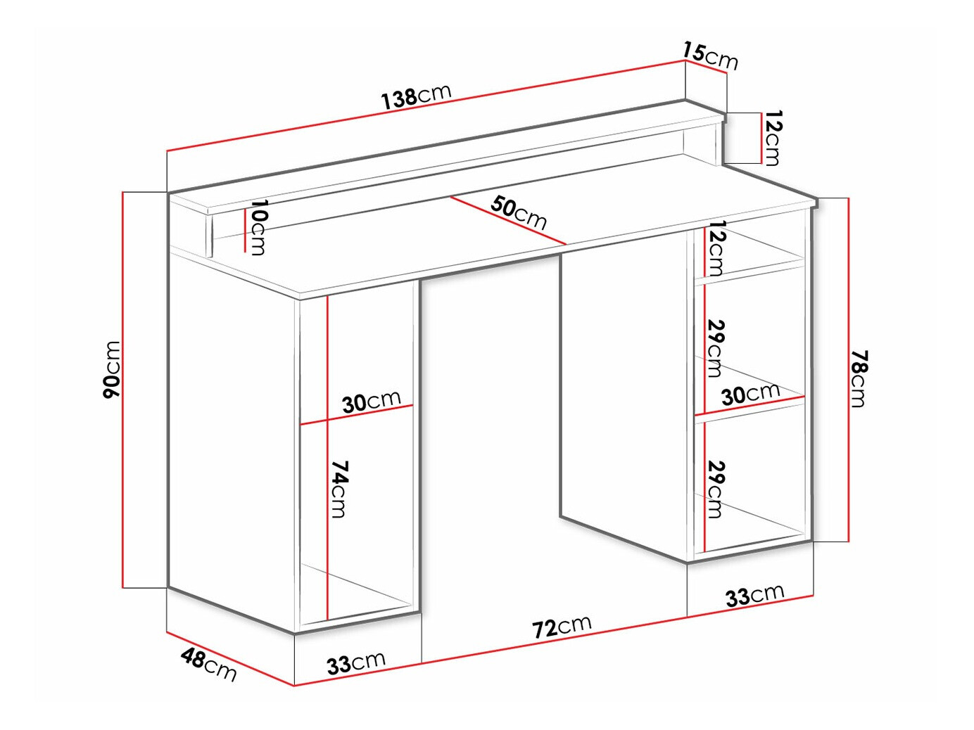 Bureau voor spelen Hartford 323 (Wit)