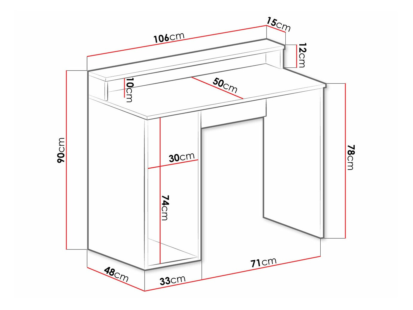 Bureau voor spelen Hartford 324 (Wit)