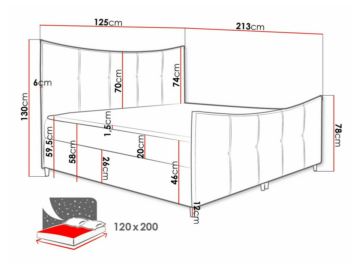 Boxspring Baltimore 177 (Fresh 8)