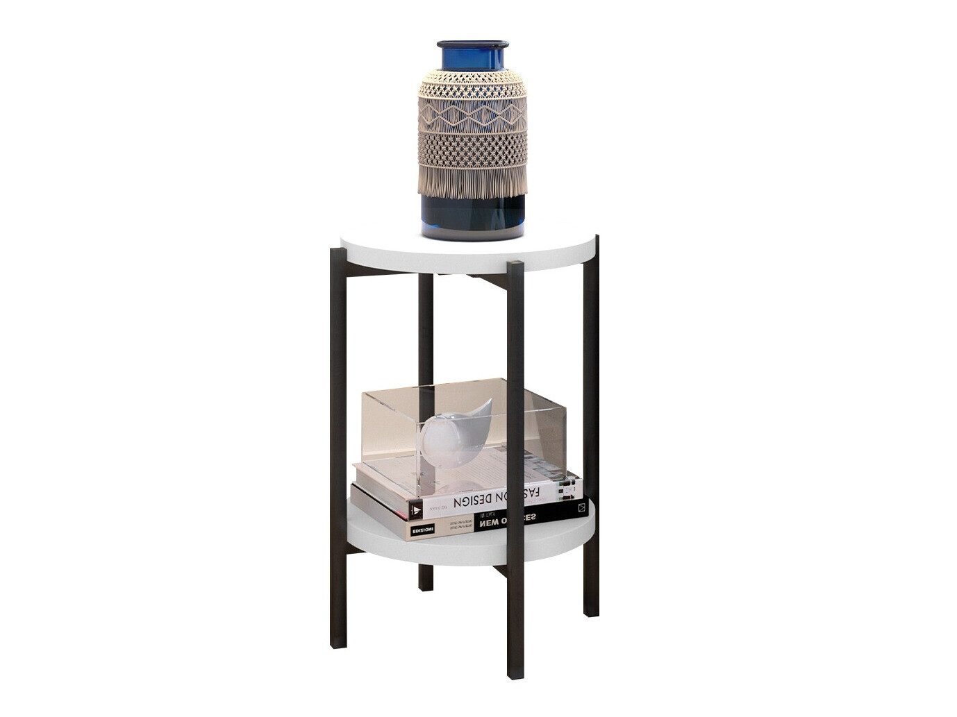 Bijzettafel Providence 179 (Wit + Zwart)