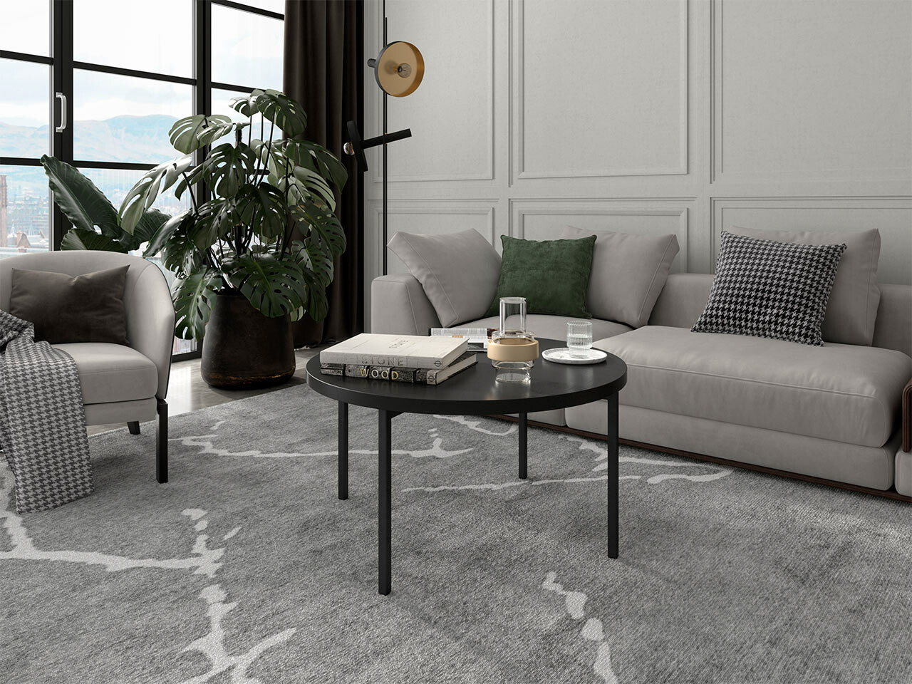 Salontafel Providence 178 (Zwart)