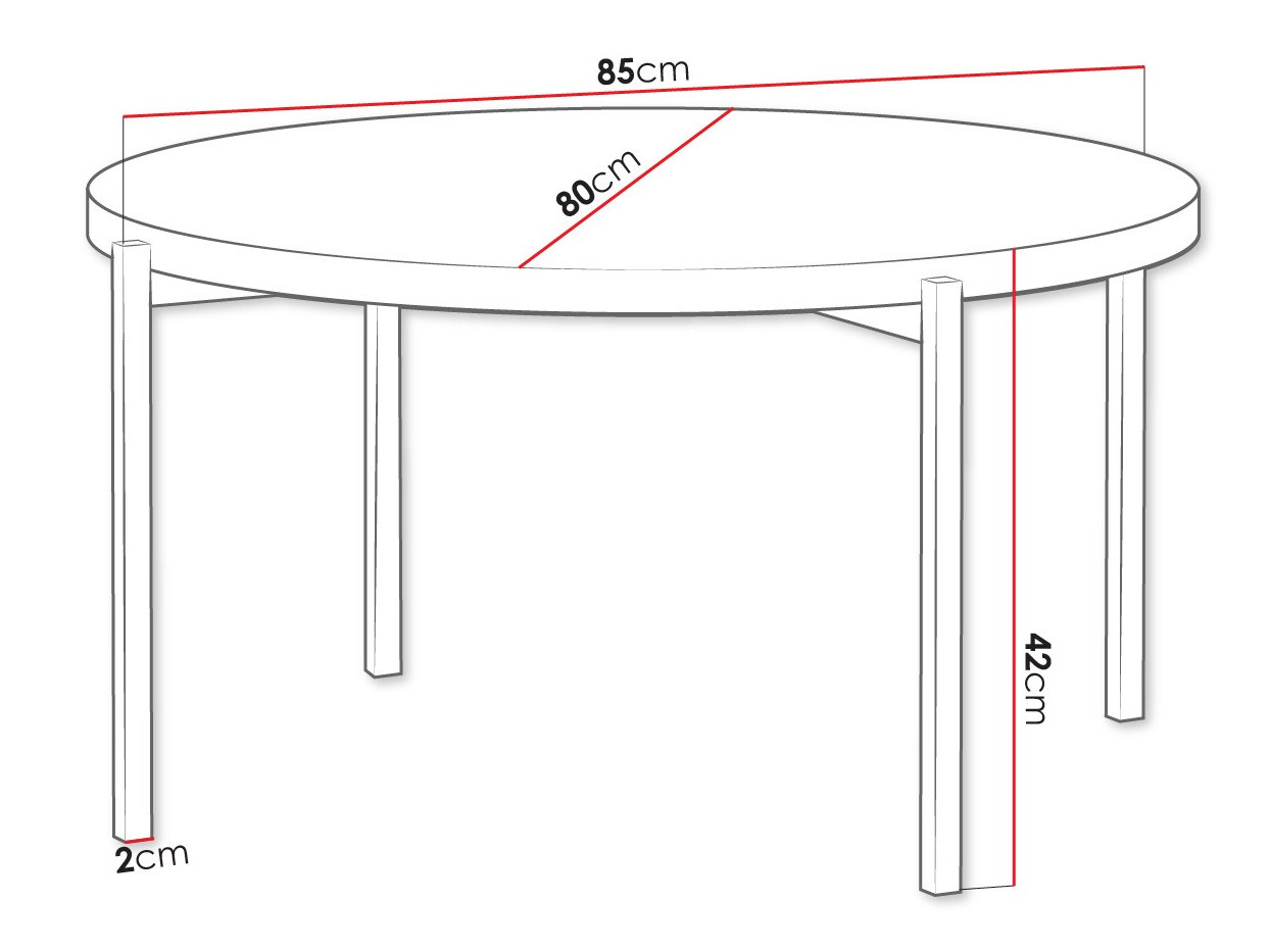 Salontafel Providence 180 (Bruin + Zwart)