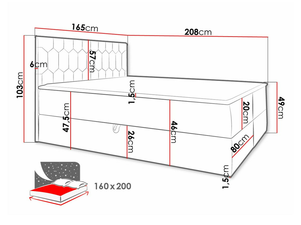 Boxspring Baltimore 181 (Fresh 11)