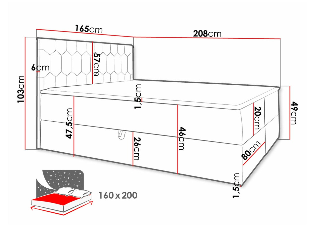 Boxspring Baltimore 181 (Fresh 1)