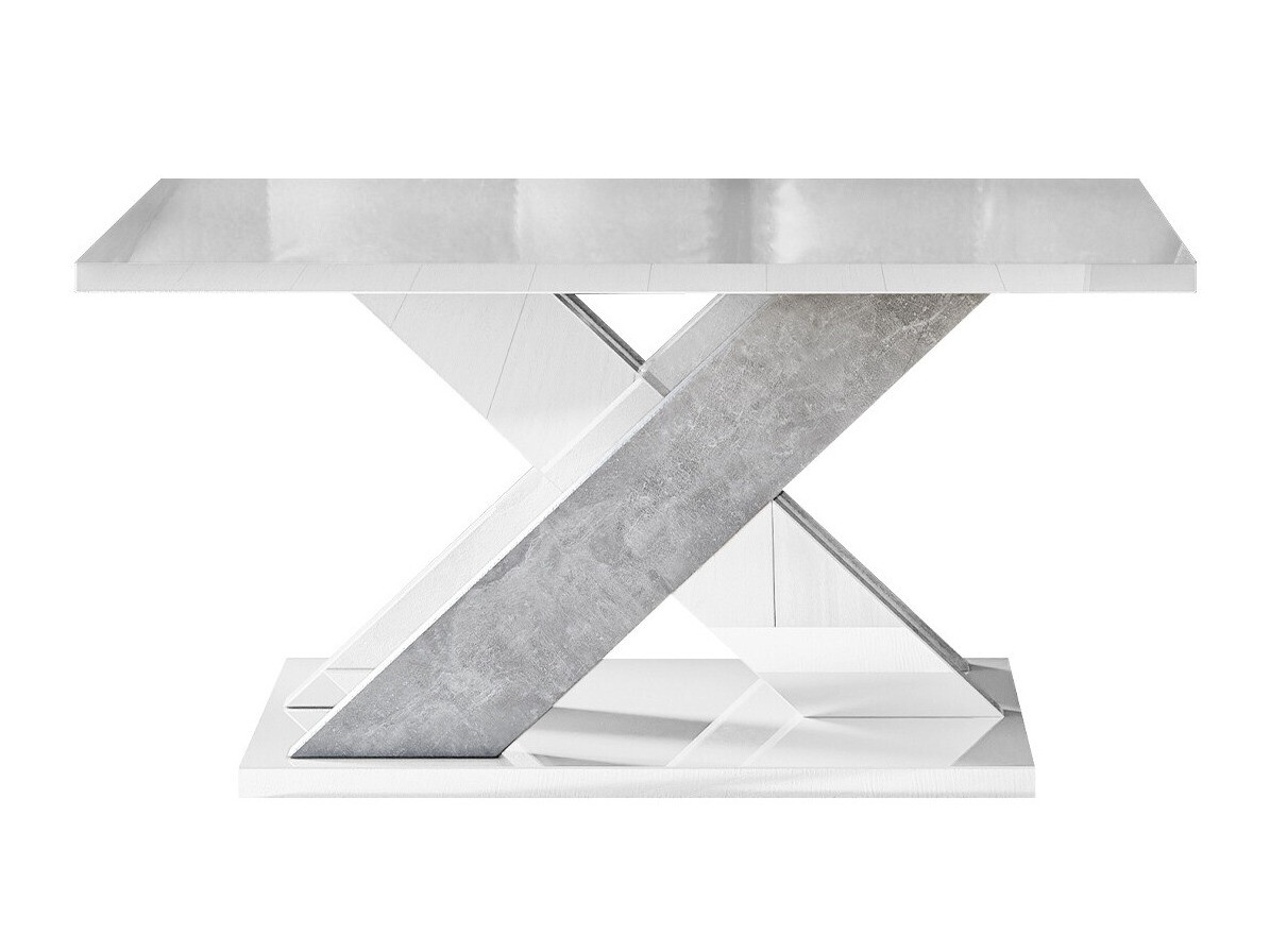 Salontafel Goodyear 116 (Glanzend wit + Beton)