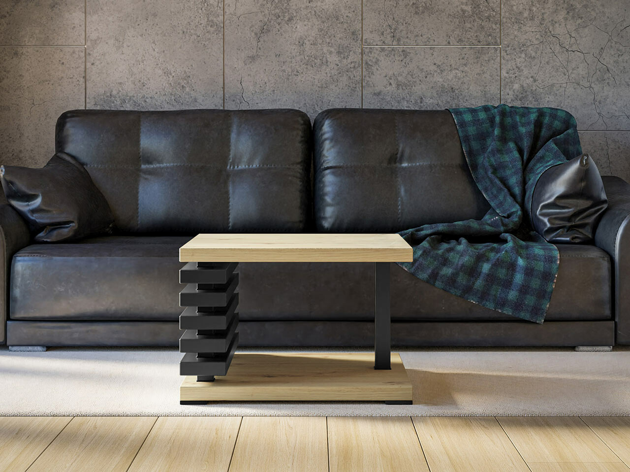 Salontafel Goodyear 123 (Artisan eiken + Zwart)