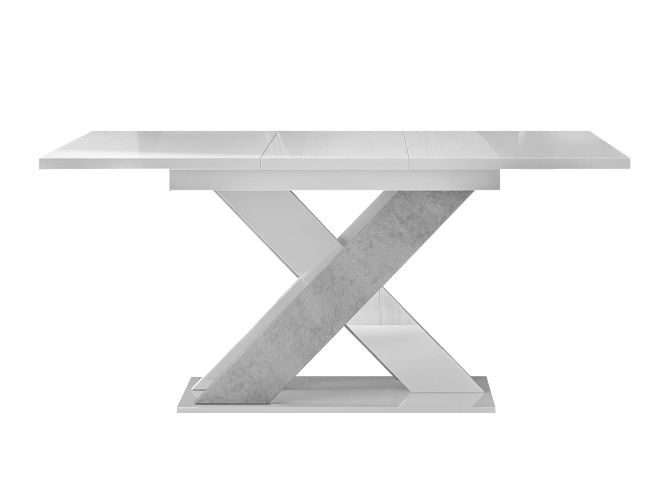 Tafel Goodyear 117 (Glanzend wit+ Beton)