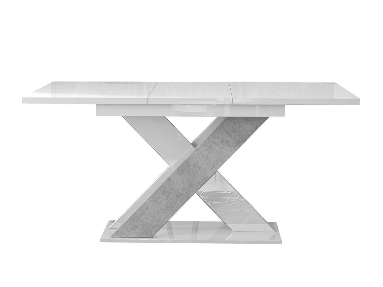 Tafel Goodyear 117 (Glanzend wit+ Beton)