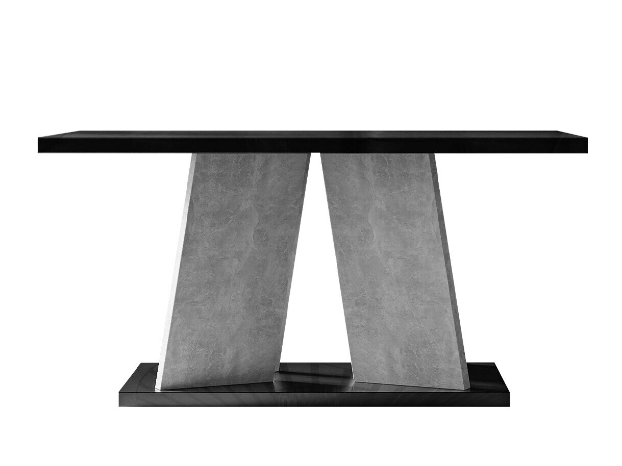 Salontafel Goodyear 108 (Glanzend zwart + Beton)