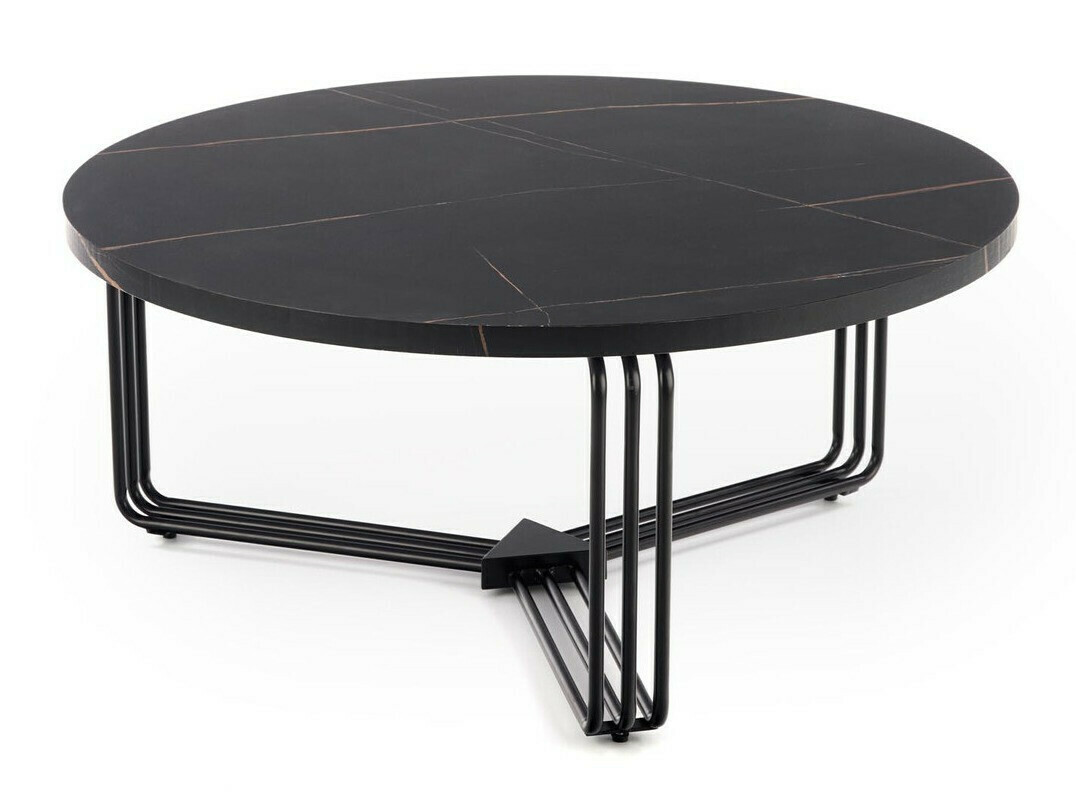 Salontafel Houston 1275 (Zwart marmer + Zwart)
