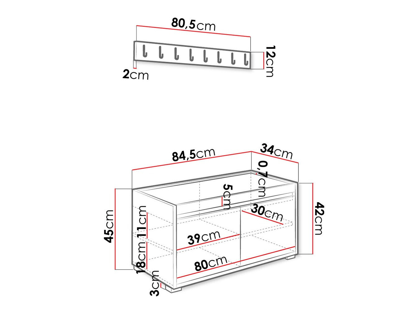 Gangmeubelset Comfivo 386 (Wit + Manila 32)