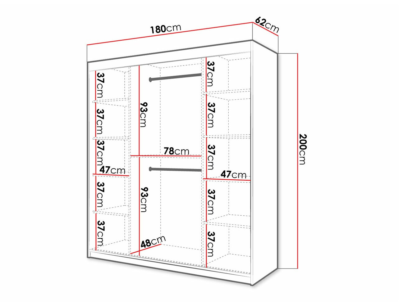 Kledingkast Ferfere 101 (Wit)