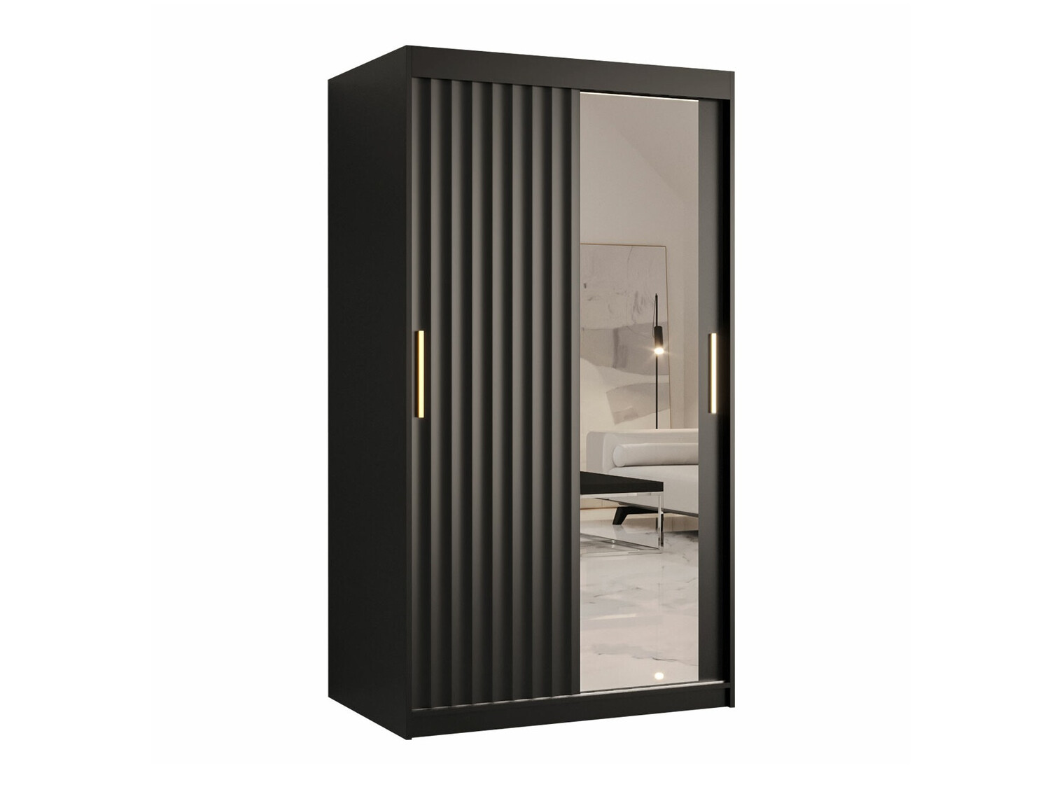 Kledingkast Hartford 337 (Zwart)