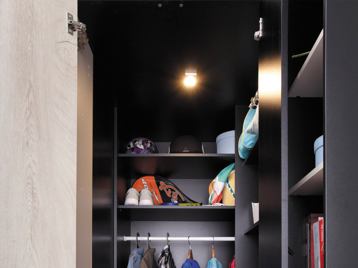 De reeks van de kinderkamer Camteso 115 (Wit + Eiken + Turquoise)