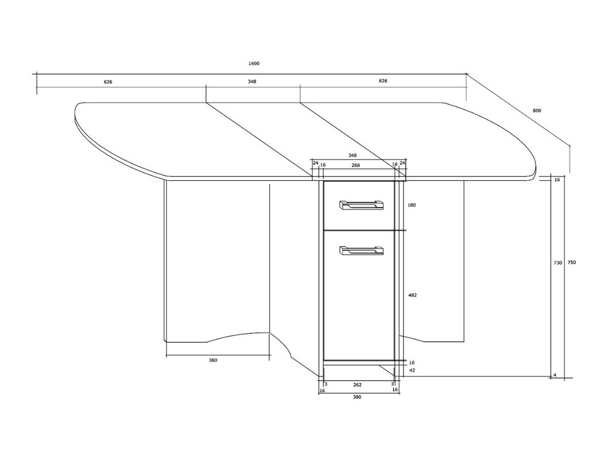 Vouwtafel Gilroy 105 (Sonoma eik)