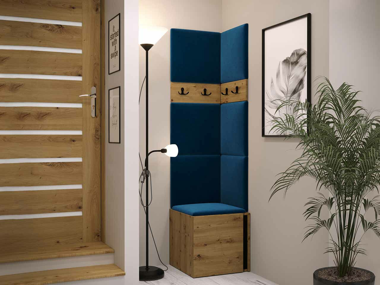 Gangmeubelset Hartford 347 (Artisan eiken + Zwart)