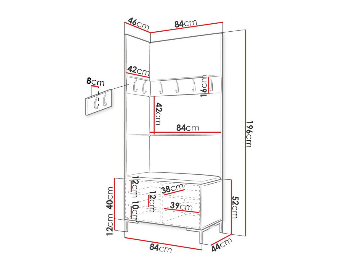 Gangmeubelset Tivsoa 103 (Wit)