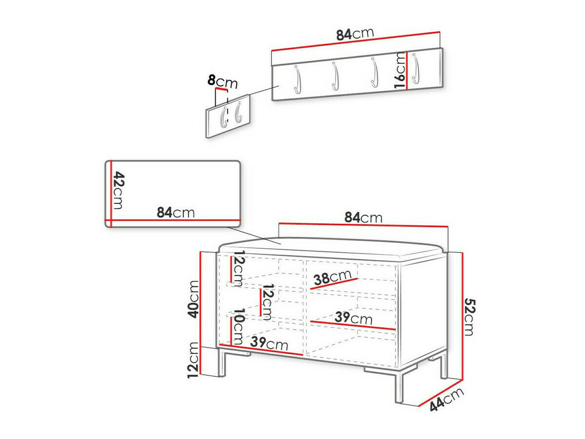 Gangmeubelset Tivsoa 108 (Zwart)